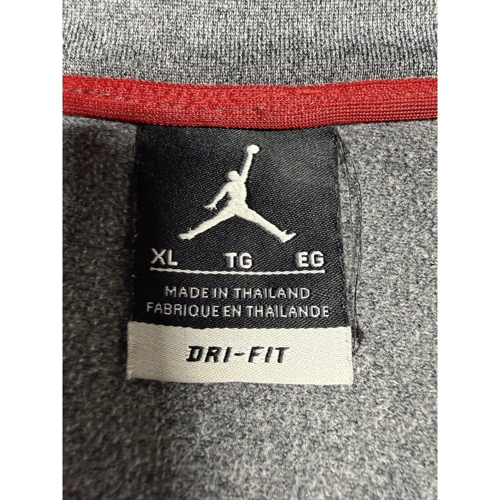 Jordan Jacket Mens XL Gray Black Dri-FIT Hooded Full Zip Windbreaker 483341-011 - Picture 3 of 10